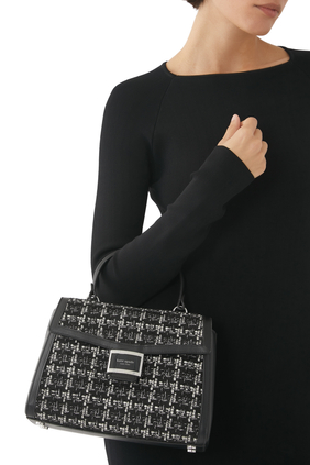 Katy Tweed Medium Top Handle Bag